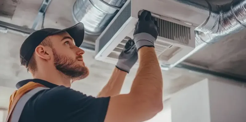 HRV system air quality services Certified technician repairing a gas furnace in Coquitlam home